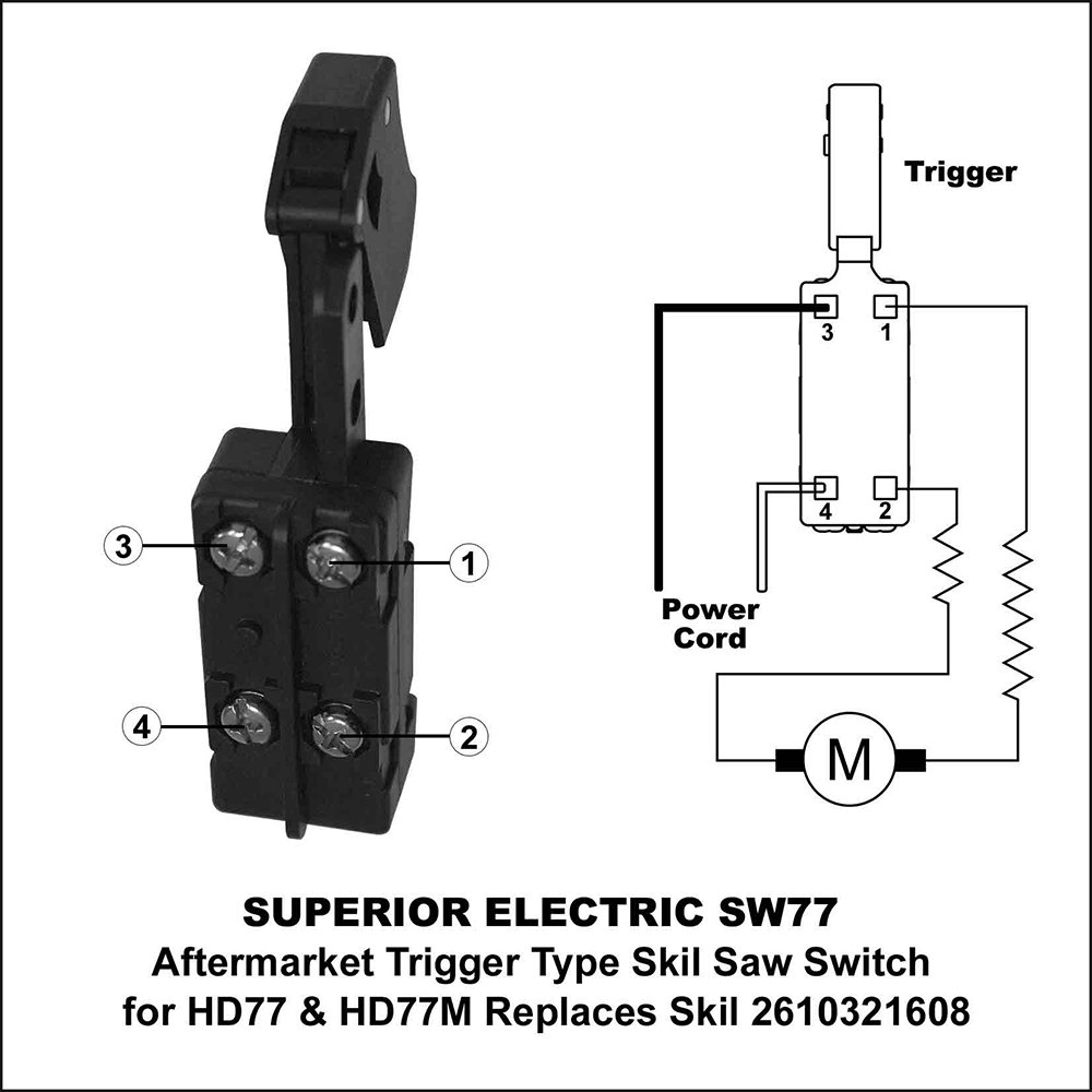 【SE8136】 【D19714】 Amazon.com: Skil 1619X04521 Switch Replacement Tool Part for